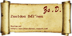 Zsoldos Dénes névjegykártya