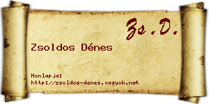 Zsoldos Dénes névjegykártya